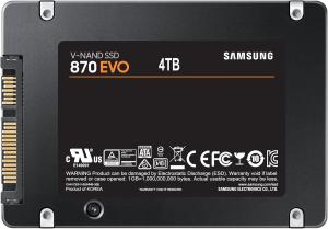 Image Disque SSD interne 2,5" 4To Samsung MZ-77E4T0B/EU 870 EVO - Noir à 264,99€