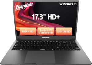 Image PC Portable 17,3" HD+ Energizer EnergyBook 17 (Celeron, RAM4Go, SSD 128Go) - Gris à 234,99€