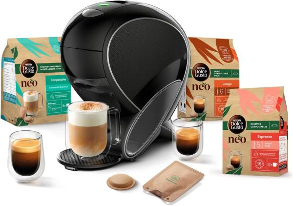 Image Machine à café Krups YY5242FD Dolce Gusto NEO - Noir + 3 boites dosettes à 89,99€