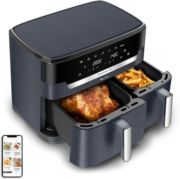 Image Airfryer Moulinex EZ942BF0 Dual Easy Fry XXL - Noir à 147,04€