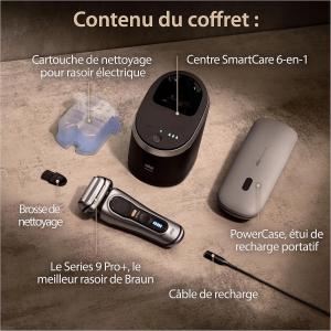 Image Coffret Rasoir Electrique Homme Braun 9577cc Series 9 PRO+ Noir / Gris à 310€