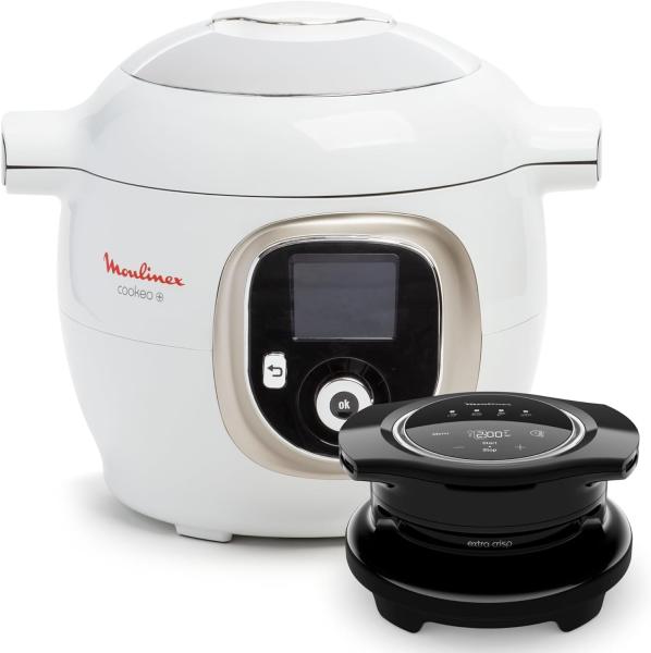 Image Multicuiseur Moulinex CE85XCF0 Cookeo+ avec Extra Crisp - Blanc à 209,99€
