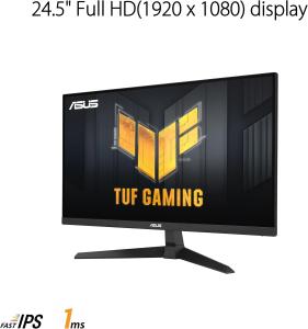 Image Ecran PC 24,5" FHD ASUS VG259Q3A TUF Gaming - 1ms, 180Hz - Noir à 109€