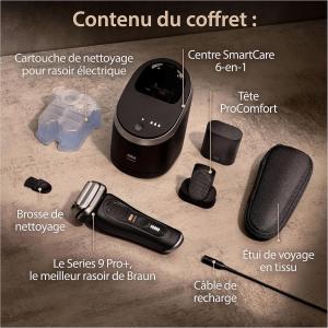 Image Rasoir Électrique Homme Braun Series 9 PRO+ 9590cc - Noir à 330,99€