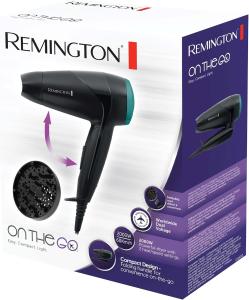 Image Sèche-cheveux de voyage Compacte Remington D1500 - Noir à 14,99€
