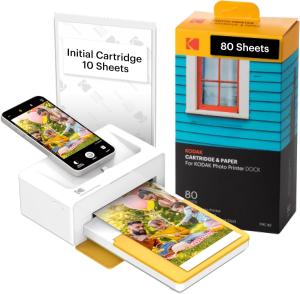 Image Imprimante Photo Kodak Dock Plus 4Pass + Paquet avec 90 Papier Photo à 112,40€