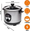 Image Cuiseur à riz Tristar RK-6126-1L - 400W - Noir/Gris à 22,49€