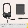 Image Micro-casque filaire stéréo Jabra Evolve2 30 SE + Câble et pochette de transport