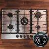 Image Plaque de Gaz Butane et Naturel Cecotec Bolero Squad G 5200F - 5 Feux - Inox à 159€