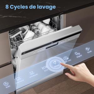 Image Lave-vaisselle COMFEE' FD1435E-X - 14 Couverts - Gris à 319,99€