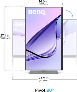 Image Écran PC UHD 4K BenQ MA270U - Blanc/Gris à 454,99€