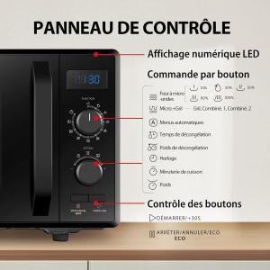 Image Four à micro-ondes Toshiba MW2-AG23P(BK) - Noir à 103,99€