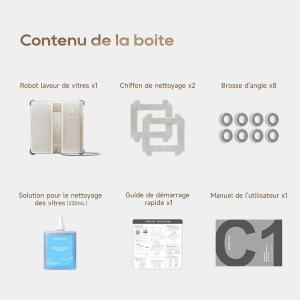 Image Robot Laveur de Vitres dreame C1 CornerClean Double Jet à 299€