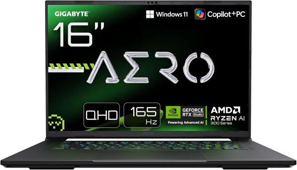Image PC Portable 16" Gigabyte Aero X16 (Ryzen AI7350, RAM 32Go, SSD 1To, RTX5060) - Gris foncé à 1499€