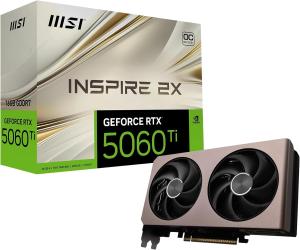 Image Carte Graphique MSI NVIDIA GeForce RTX 5060Ti 16G Inspire 2X OC 16 Go GDDR7 à 459€