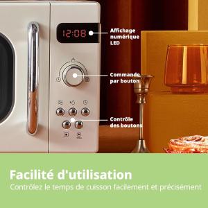 Image Micro-ondes COMFEE' CMSRO 20di cr - Style Rétro - Crème à 72,99€