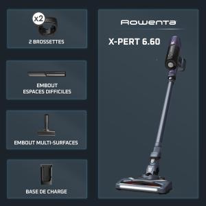 Image Aspirateur Balai sans fil Rowenta RH6838WO X-Pert 6.60 - Violet à 119,98€