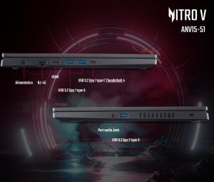 Image PC Portable 15,6" FHD Acer ANV15-51-5678 Nitro V 15 (i7, RAM 16Go, SSD 1To, RTX5060) - Noir à 1099€