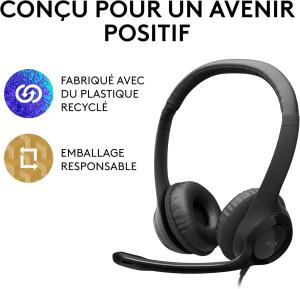 Image Casque Filaire PC Logitech H390 - Noir à 26,59€