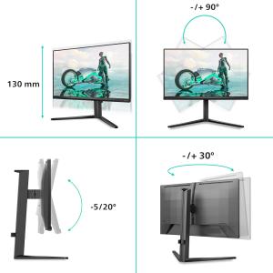 Image Ecran PC 24" FHD Philips 24M2N3200AM - 180Hz, 1mms - Noir/Gris à 89€