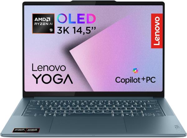 Image PC Portable 14,5" OLED 3k Lenovo 14ASP10 Yoga Pro 7 (Ryzen AI 9 365, RAM 32Go, SSD 1To, Win 11) à 1399,99€