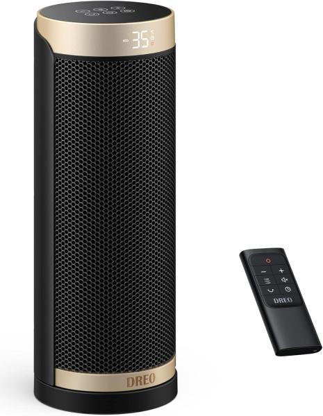 Image Chauffage d'appoint Dreo PTC1800W Solaris Slim H3 - Noir/Doré à 72,24€