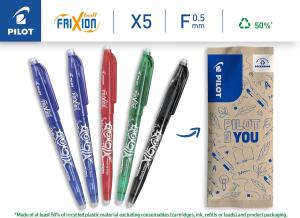 Image Lot de 5 Stylos Roller Rechargeable PILOT Frixion Ball à 11,89€