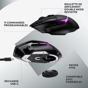 Image Souris Gaming Logitech G G502 X PLUS LIGHTSPEED RVB - Noir à 99,74€
