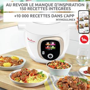 Image Multicuiseur intelligent Moulinex ‎CE85CA10 Cookeo - 6L - Blanc à 179,99€
