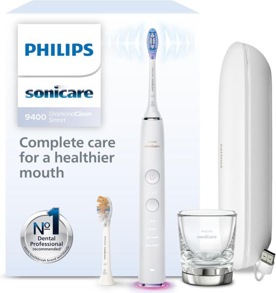 Image Brosse à dents électrique Philips HX9917/88 Sonicare DiamondClean Smart 9400 - Blanc à 179,99€