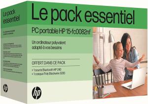 Image Lot PC Portable 15" HP 15-fc0082nf + Souris HP 240 + Casque Poly Blackwire à 499€