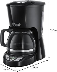 Image Cafetière filtre Russell Hobbs 22620-56 - 1.25M, 10Tasses - Noir à 29,99€