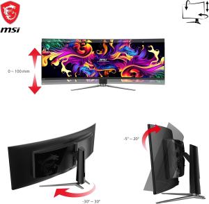 Image Ecran PC Gaming incurvé 49'' DQHD MSI MPG491CQP QD-OLED - 144Hz, .003ms - Noir à 849,99€