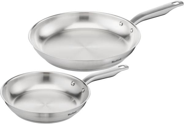 Image Pack 2 poêles 24 et 28cm Tefal E492S225 Virtuoso - Inox à 39,99€