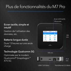 Image Routeur 5G Netgear MR7450 Nighthawk M7 Pro - WiFi7 - Noir à 849€