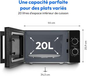 Image Four Micro-ondes Medion MD12011 - 20L, 800W - Noir à 59,95€