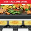 Image Appareil à raclette et grill Tefal RE458812 Inox et Design - Noir à 64,99€