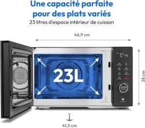Image Four Micro-ondes MEDION MD120 Gril et AirFryer - 900W - Noir à 99,95€