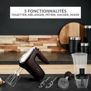 Image Batteur à main Multifonction Moulinex HM653910 Powermix Silence - 600 W - Noir à 49,99€
