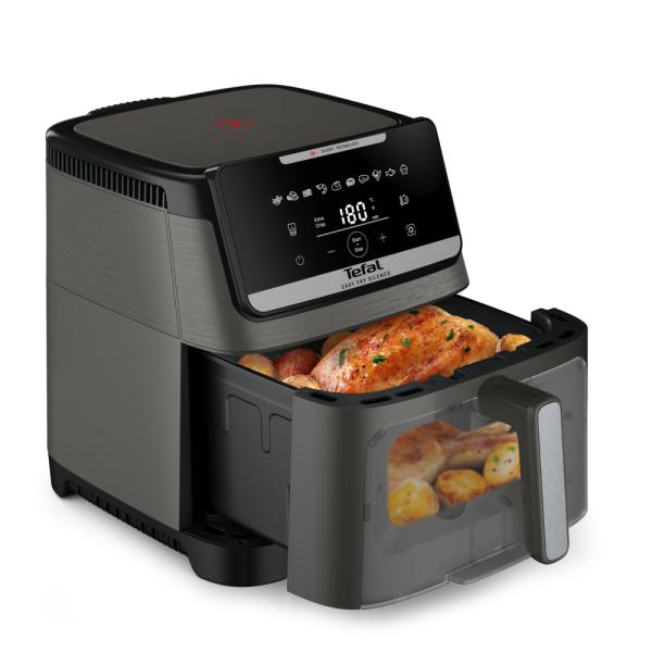 Image Air Fryer Tefal EY846HE0 Easy Fry Silence XXL - 7L, Hublot - Noir à 119,99€