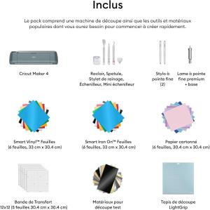 Image Pack Cricut Maker 4 - Kit Essentials à 399,99€