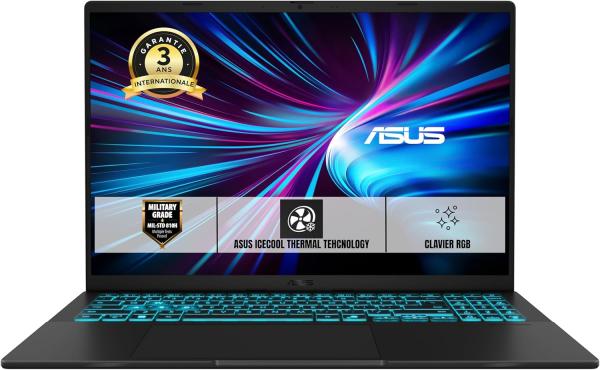 Image PC Portable 16" ASUS V16 Gaming V3607VM-RP036W (Core7, RAM 16Go, SSD 1To, RTX5060) - Noir à 1 099,99€