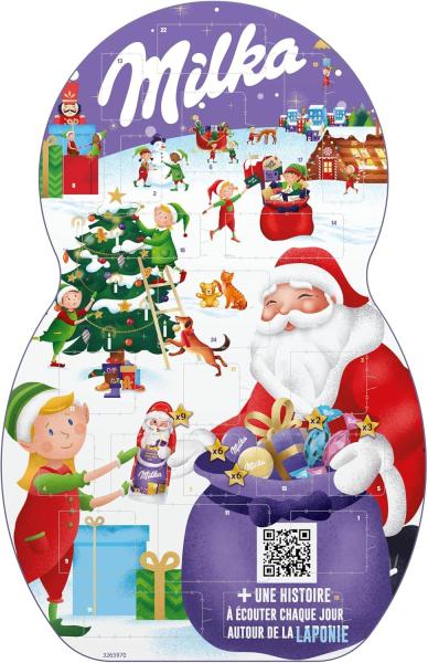 Image Calendrier de l'Avent Milka - Assortiment de 26 Chocolats - 213g à 12,30€