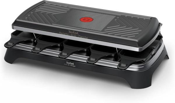 Image Appareil à raclette 3-en-1 Tefal RE458NF0 Inox & Design - Noir à 74,99€
