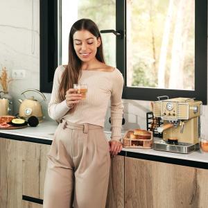 Image Machine Café Vintage Cecotec Express Power Espresso 20 Tradizionale Light - Beige à 58,90€