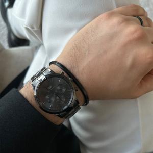 Image Montre Homme Daniel Wellington Iconic Chronograph Link Onyx B + Classic Bracelet à 158€