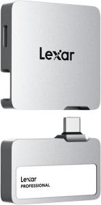 Image SSD Portable 2To Lexar Professional Go - Compatible iPhone - USB 3.2 Gen 2 - Gris à 265,99€