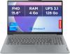Image PC Portable 15.6'' FHD Lenovo 15IAN8 IdeaPad Slim 3 (Celeron, RAM 4Go, SSD 128Go) Win 11 - Gris à 219,99€