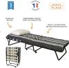 Image Lit Pliant Avec Matelas Mousse Sedac-Meral M8 - 80x190 - Noir à 75€