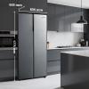 Image Réfrigérateur-Congélateur Américain COMFEE' RCS609IX2 - Inox à 549,99€